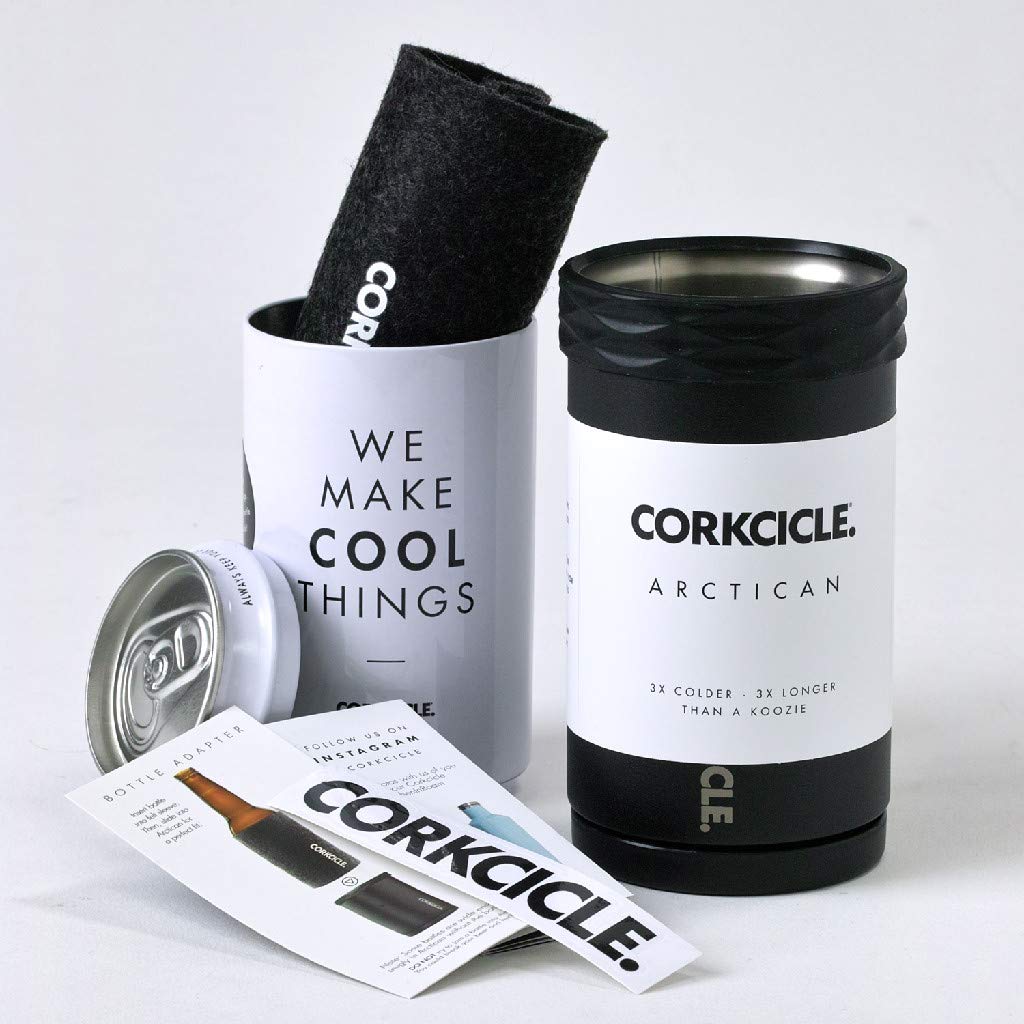 CORKCICLE Japanese Vacuum Insulated Cooler Can for Ice and ARCTICAN Stainless Matte SPICE OF LIFE [Official Product] Holder/Koozie Packs, Bottles,