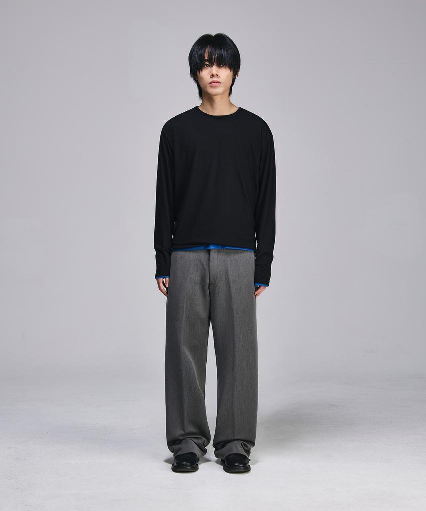 SIGNATURE [Summer Fabric Added] Semi-Bootcut Slacks [Gray]