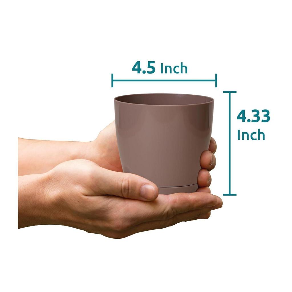 Combo of 6 Self Watering Flower Pots for Plants | Plastic Plant Pots | Planter Pots for Home, Indoor Living Room,Garden