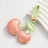 Cherry Bag Pendant Keyring for Ladies PU Leather Fruit Shape Key Ring Jewelry Stylish Decoration for Phones and Wallets