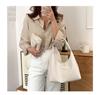 Korean Vintage Style Soft Leather Women's Tote: Fashionable, Niche Design, Large Capacity Shoulder Dumpling Bag for 2025 Commutes