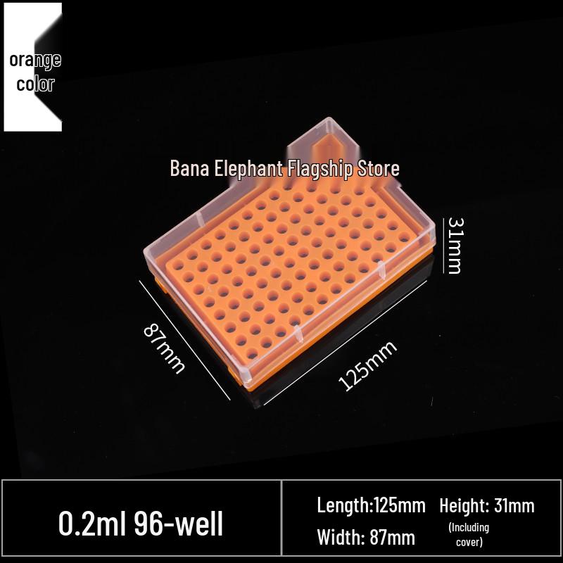 Customizable Multi-Color 8-Tube PCR Strip Rack with Logo Printing, Fits 0.2ml 96-Well Tubes