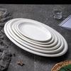 White Ceramic Irregular Oval Fish Plate