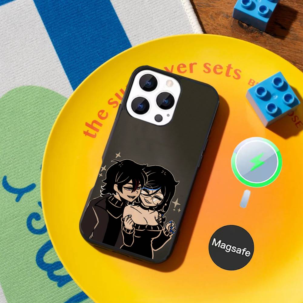 The C-Coffin of Andy and L-Leyley For iPhone 17,16,15,14,13,12,11,Pro,Max,Plus Magnetic Wireless Charging Black Phone Case