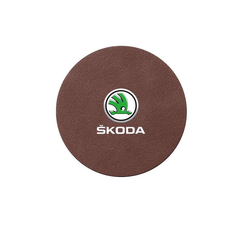 1/2 st Biltillbehör Halkskyddande Insats Mugghållare Underlägg För Skoda Octavia Superb Rapid Kodiaq Karoq Fabia Kamiq Roomster Citigo