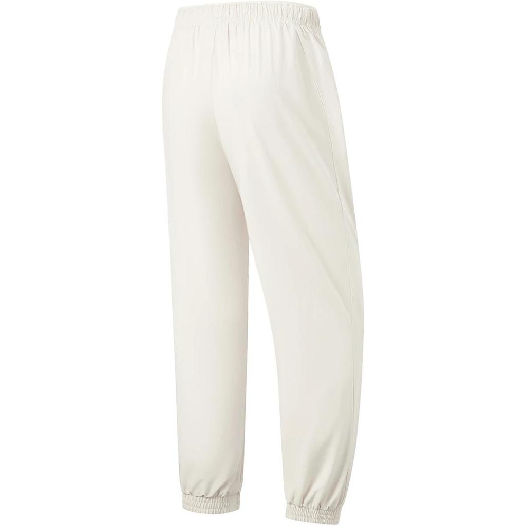 Li Ning Fitness Series Solid Color Mid Waist Comfortable Breathable Cuffed Sports Long Pants Women bottoms Silver-Birch-Gray AYKU478-2