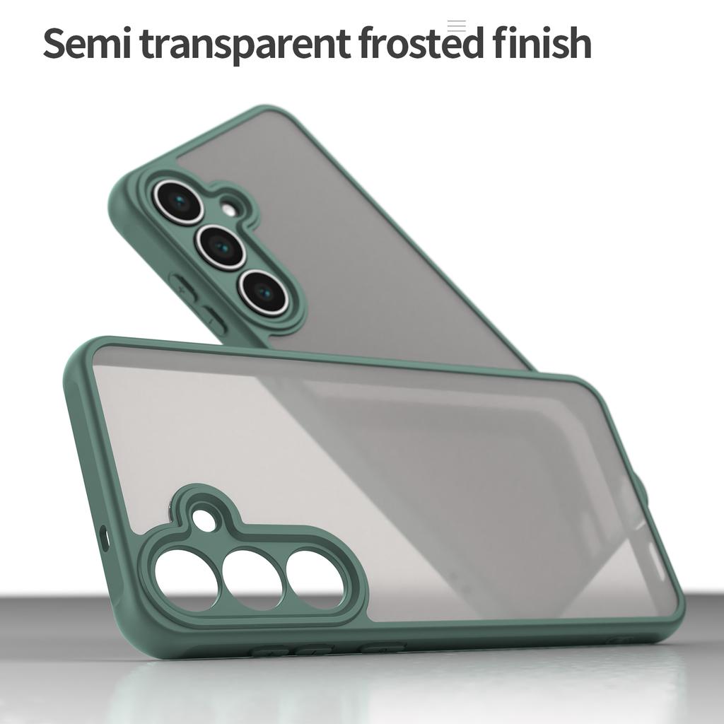 For Samsung Galaxy S25 FE Case with Screen Film WANLONFENG FD Series Skin Touch TPU PC Phone Back Cover