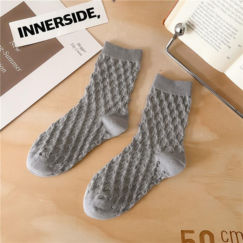 New Fashion Trend Casual Stretch Women Combed Cotton Socks Autumn Winter Trendy Daily Basic Socks Street Hip Hop Style