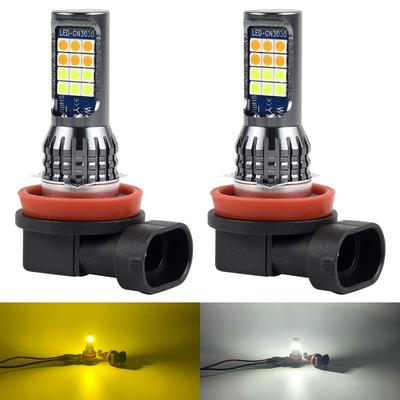 MAZERO LED Fog Lamp, H8, H11, H16, LED, Yellow, White, 2 Color Switching, Fog