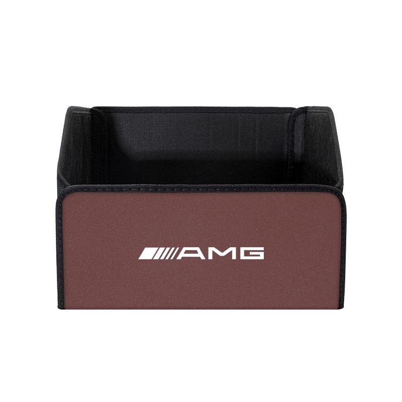 Car Leather Storage Box Auto Trunk Organizer Bag Accessories For Mercedes Benz AMG GLC W203 W206 W220 W205 W211 W212 W201 W210
