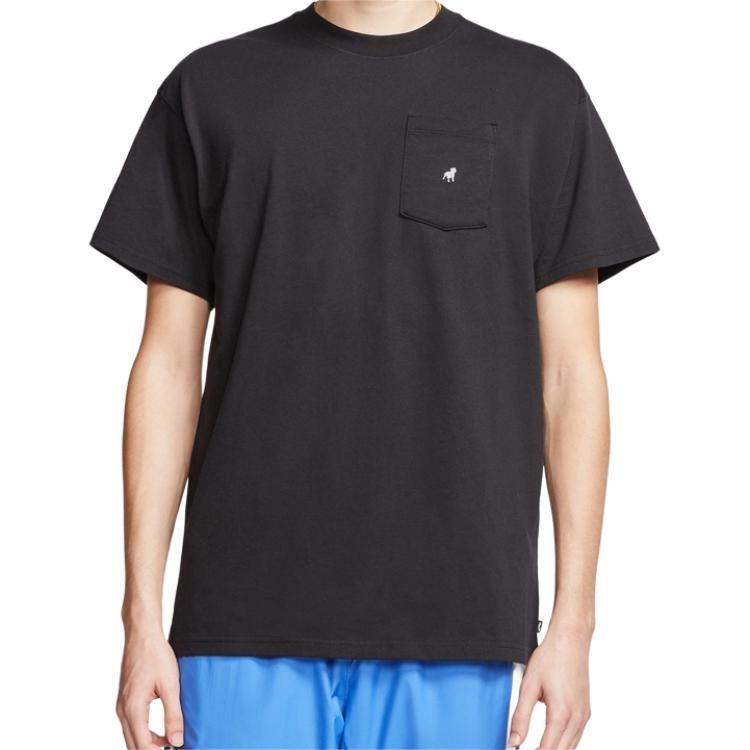 Nike T Shirts Men's Black Crew Neck Moderate Straight Fit CU0313-010