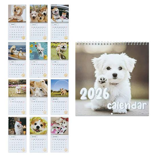 2026 Wall Calendar Funny Dogs Wall Calendar Jan. 2026 - Dec. 2026 12-Monthly Planner Gag Gifts for Dog Lovers
