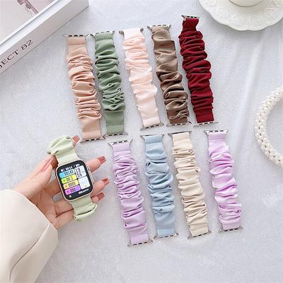 Cinturino ad anello per capelli moda per Apple Watch 8 7 Band 45 44mm Polsino in tessuto per bracciali Iwatch Series SE 6 5 4 3 41 40 42 38mm