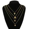 5pcs Stainless Steel Gold Color Classical Heart Charms Pendants DIY Jewelry Making Findings Women Necklace Bracelets Supplies