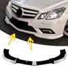 Para Mercedes Benz Clase E W207 C207 Coupé 2009-2012 Labio Divisor Spoiler Delantero Negro Mate Brillante Aspecto Fibra de Carbono