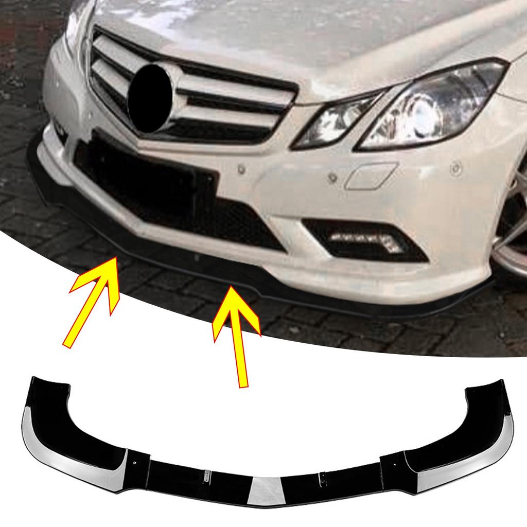Para Mercedes Benz Clase E W207 C207 Coupé 2009-2012 Labio Divisor Spoiler Delantero Negro Mate Brillante Aspecto Fibra de Carbono