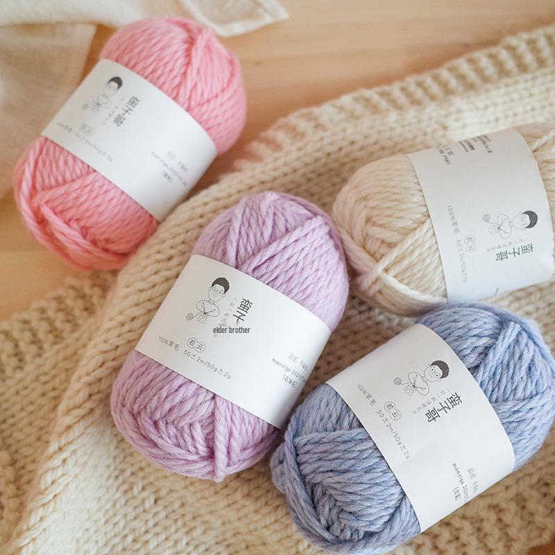 100% reine Wolle Grobgarn zum Handstricken von Mänteln, Schals und Pullovern - 5 mm dick