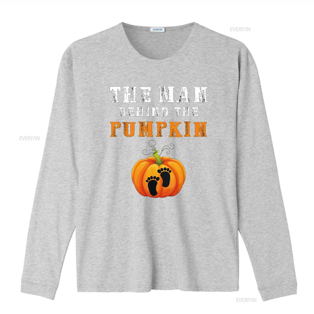 The Man Behind Pumpkin Halloween Father To Be T Shirt vintage Washed Breathable Casual graphic Top For Everyday Wear
