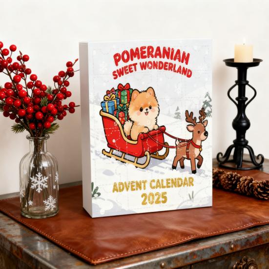 Christmas Advent Calendar Corgi Design 24-Day Countdown Decoration Kid Surprise Advent Calendar Holiday Decor