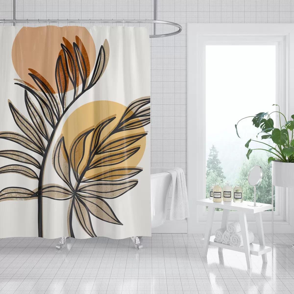 

JINRUN утолщенная водонепроницаемая занавеска для ванной комнаты, устойчивая к плесени, занавеска для душа, занавеска для душевой перегородки, занавеска для душа, занавеска для ванной комнаты, бесплатная перфорация 90*180cm