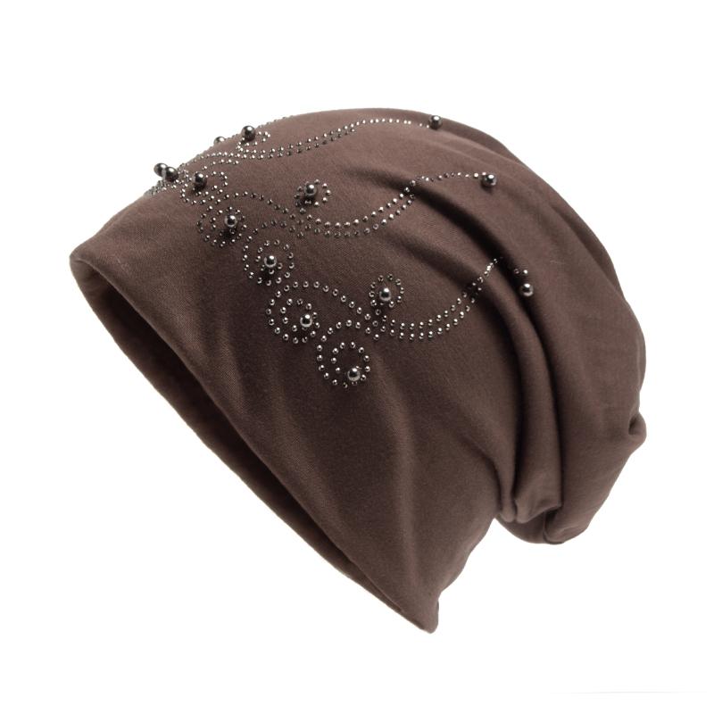 Frauen Beanie Strass Perle Herbst Hut Für Frauen Mode Balaclava Casual Hüte Weibliche Gestrickte Warme Skullies Motorhaube Winter