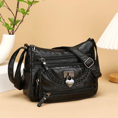 Borsa PU da Donna Moda Spalla Multicomparto a Tracolla