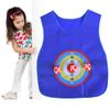 Children s Sticky Ball Jersey Outdoor Toss Sticking Target Game Vest Kids Fun Sports Toyblue