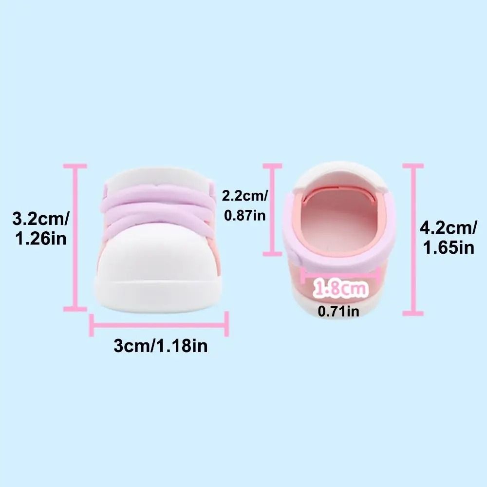 PVC 20cm Cotton Doll Shoe 4.2cm Mini Doll Shoes Hand-made Doll Sneakers  Children Toys