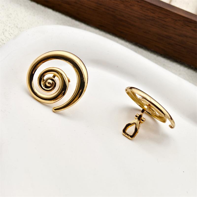 

Ретро Простые Полые Серьги-клипсы в виде воронки без проколов ушей Преувеличенные Панк Милые Женские Серьги