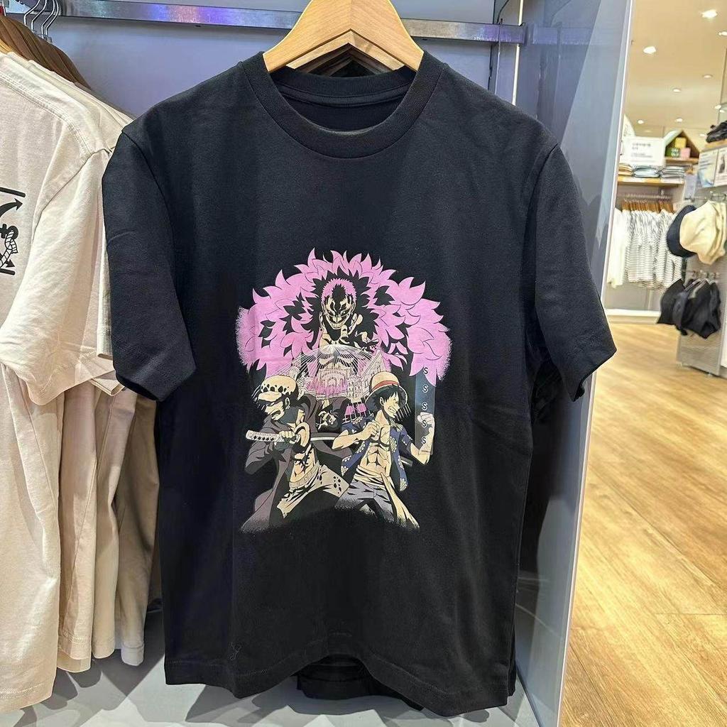 ONE PIECE Tshirt Mens Pure Cotton Casual Round Neck Tshirt Short Sleeve Clothing Summer Sports Casual Short Sleeve Top