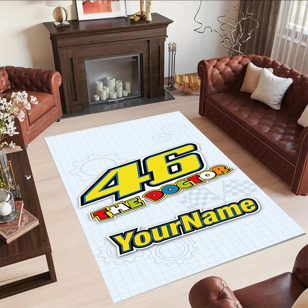 Doctor46 Customized Name Area Rug Design For Decorate Room Balcony Living Rooms Dining Room Antislip Carpet Office Home Decor Spiritual Gift