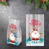 50PC Durable Material Home Snowflake Pattern Holiday Treat Bags for Cookies Parties Christmas Bags Gift 2 Sizes