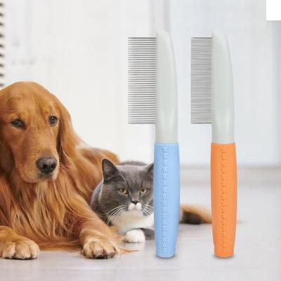 Professionelle tragbare Tierpflegekamm Aufhängbarer Anti-Rutsch-Griff Sanft zur Haut Katzenhaarbürste Pflegezubehör für Hunde