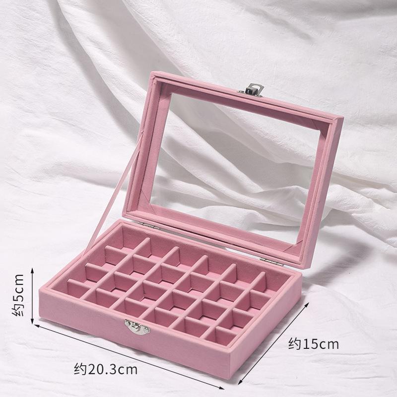 Jewelry Storage Box Earring Ring Necklace Jewelry Display Box Jewelry Classification Dustproof Transparent Flip Lid Jewelry Box