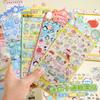 4pcs Sticker Kawaii Animal Relief Crystal Cute Diy Mobile Phone Decor Student Hand Account Stationery 3d Kid Friendly Entertaining Fun Play Safe