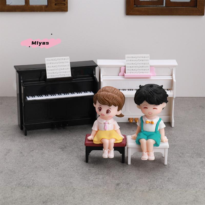 1 Set Dollhouse Cute Simulated Piano Furniture Model Toy Miniature Musical Instruments Doll House Playhouse Scene Accessories