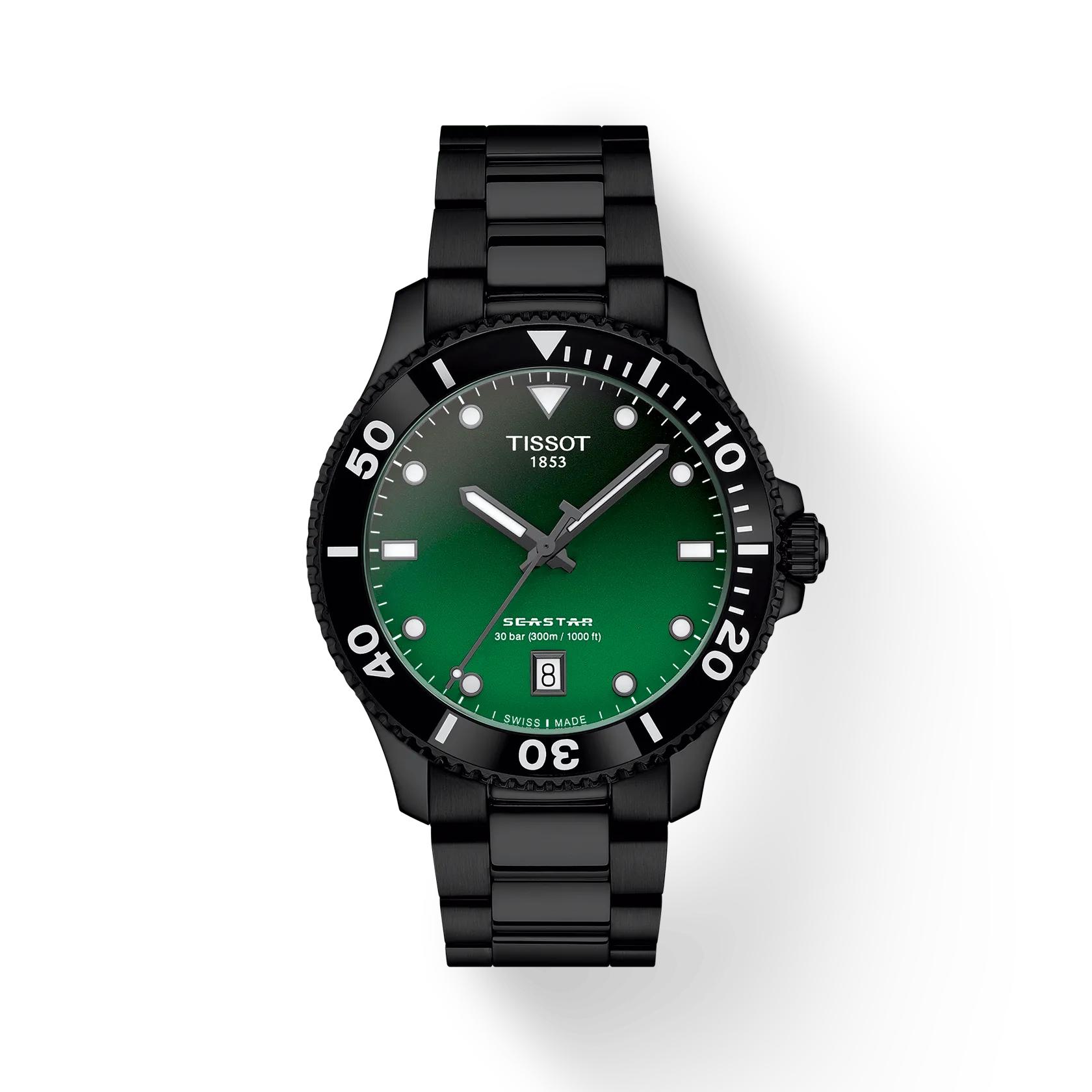 

Tissot Stainless Steel Green Dial Men s Fashion Watch T120.410.33.091.00 зелений