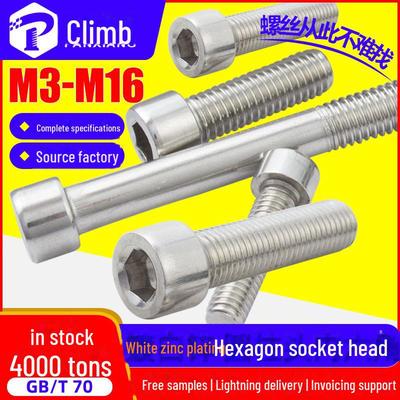 Parafuso de Cabeça Soquete Sextavado Galvanizado Classe 4.8 M3 M4 M5 M6