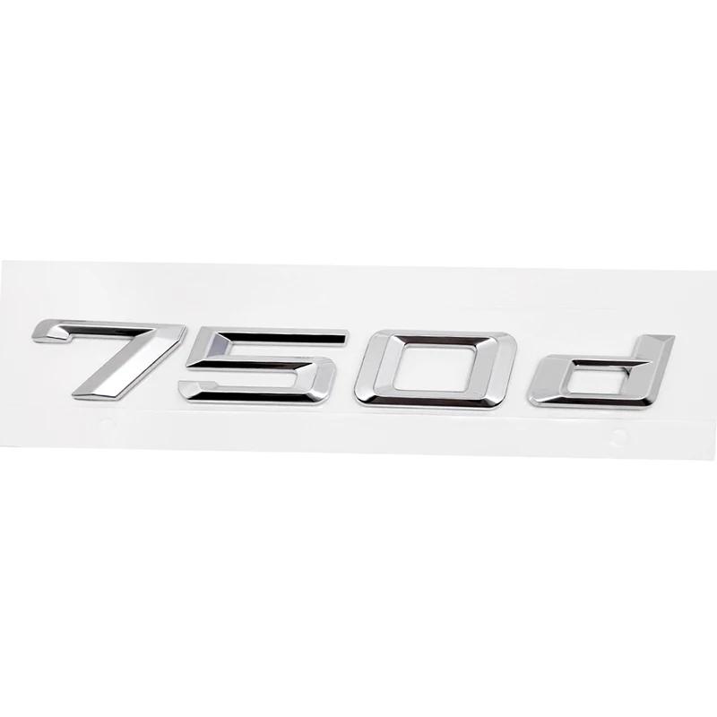 ABS Car Rear Trunk Letters Logo Badge Emblem Sticker For BMW 7 Series 730d 740d 745d 750d 760d E38 E65 E66 F01 F02 G11 G12