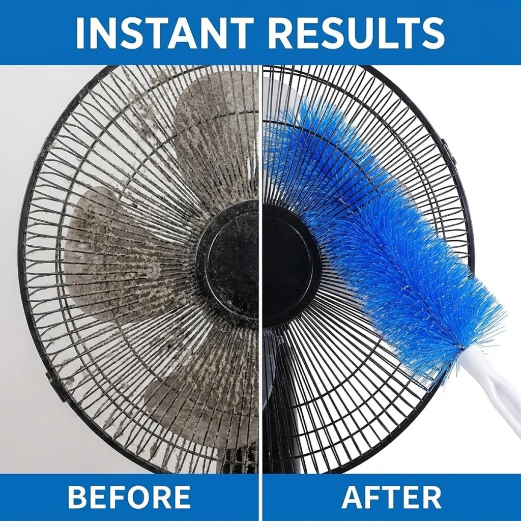 Microfiber Fan Duster Brush Bendable Fan Blade Clean Air-conditioner Furniture Shutter Cleaner Multifunctional Dust Removal Tool