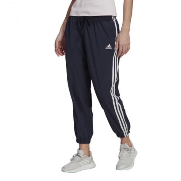Adidas W Ess 3S 7/8 Side Stripe Comfortable Breathable Versatile Casual Pants Women bottoms Legend-Ink White H10233