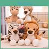 Cute Cartoon Tiger Leopard Deer Lion Plush Toy Companions Girl Kid Birthday Gift