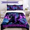 3PC Custom Name Purple Dragon Fantasy Art Bedding Set Duvet Cover Closure Includes 1 Duvet Cover & 2 Pillowcases for Bedroom