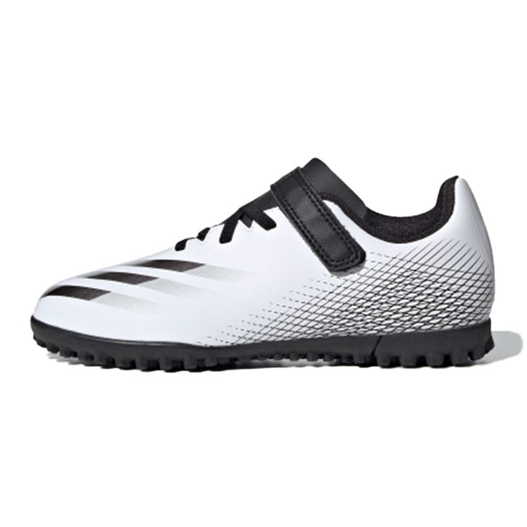Adidas X Ghosted .4 H&L TF Comfortable Lace-Up Fashionable Versatile Breathable Low-Top Soccer Shoes Kids Soccer Shoes White Black Gray FW9573
