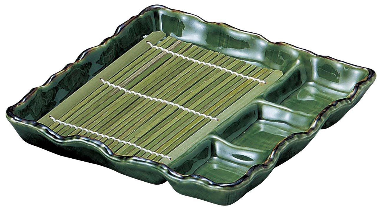 

Миска для лапши Банко-яки с разделителем в стиле Орибе 08416 (со стойкой)