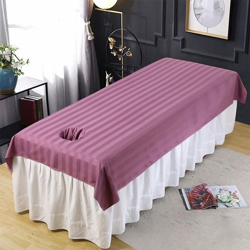 Anti Wrinkle Beauty Massage Bed Sheets Spa Salon Couch Bed Sheet With Face Hole Reusable Breathable Solid Color Bedspread