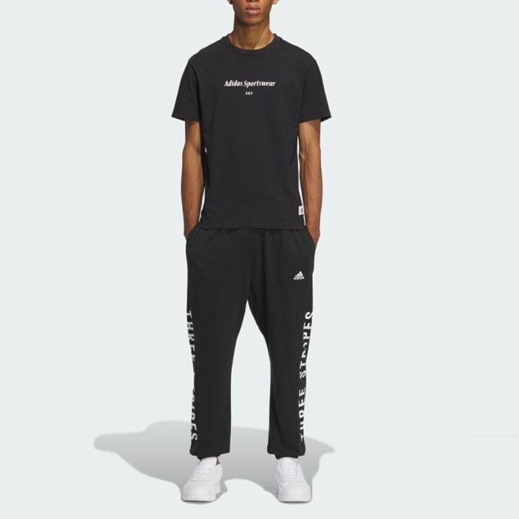 Adidas Graphic Waist Jogger Pants Unisex Bottoms Black IS5149