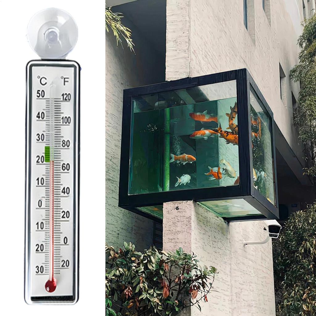 Fish Tank Temp Gauge Pet Box Temperature Monitors Suction Cup Anti-collision Temp Monitor for Aquarium Terrarium Greenhouse
