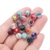 10pcs 10/12mm Faceted Glass Flowers Beads Loose Spacer for DIY Bracelet Necklace Keychains Jewelry Making Accessories Supplies