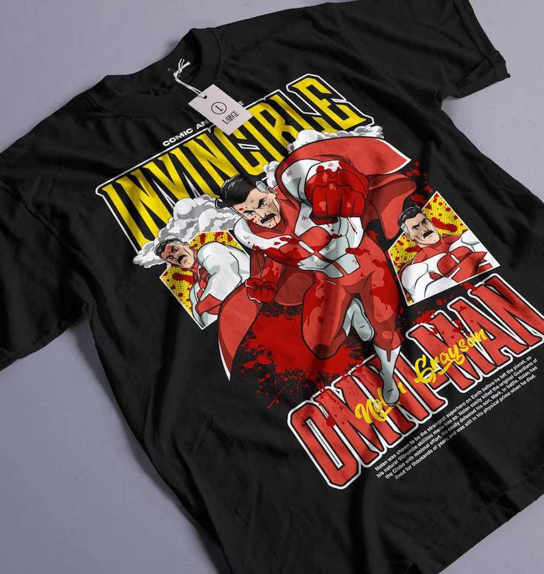 Comic Invincible Clash Of Super Heroes Half Omni Unisex Anime Unisex TShirt S